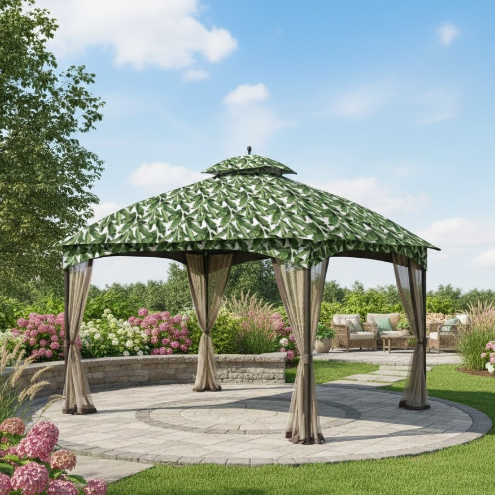 Replacement Canopy for Massillon Biscayne L-GZ933PST 10' x 12' Gazebo - 350, Palm
