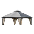 Replacement Canopy for Massillon Biscayne L-GZ933PST 10' x 12' Gazebo - Riplock 350, Slate Gray