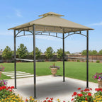 Replacement Canopy for LED Lighted L-GG001PST-F Grill Gazebo - Beige, RipLock 350