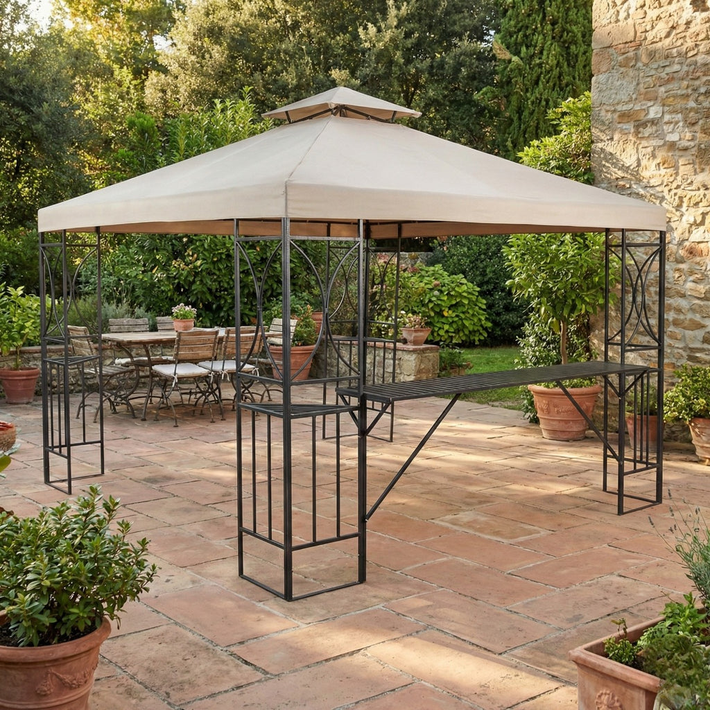 Replacement Canopy for Crescent TJSG081 10' x 10' Gazebo - Beige, Riplock 350