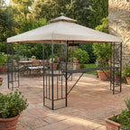 Replacement Canopy for Crescent TJSG081 10' x 10' Gazebo - Beige, Riplock 350