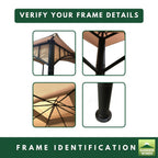 Replacement Canopy for Summer Breeze D-GZ136PST-N 10' x 10' Gazebo