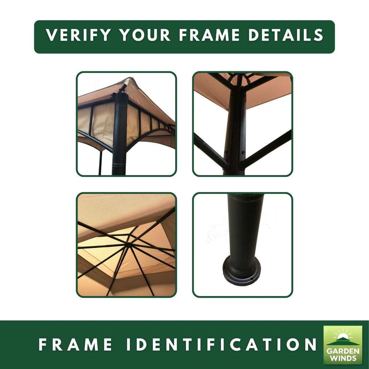 Replacement Canopy for Summer Breeze D-GZ136PST-N 10' x 10' Gazebo