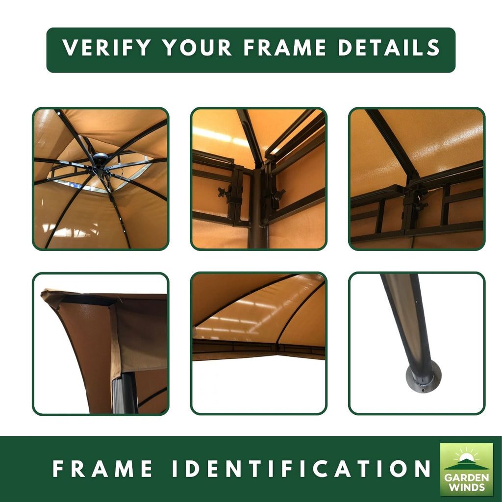 Replacement Canopy for BBB Solar 47228320 10' x 10' Gazebo - Beige, Riplock 350