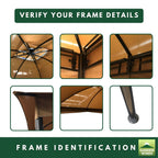 Replacement Canopy for BBB Solar 47228320 10' x 10' Gazebo - Beige, Riplock 350