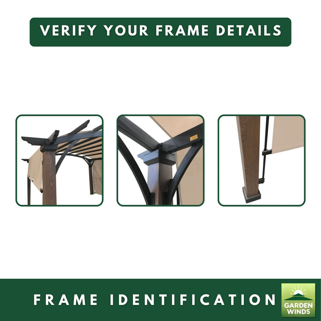 Replacement Canopy for AR Freestanding L-PG152PST-B Pergola - Beige, RipLock 350