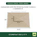 Replacement Canopy for Pinehurst 	L-GG093PST-B Grill Gazebo