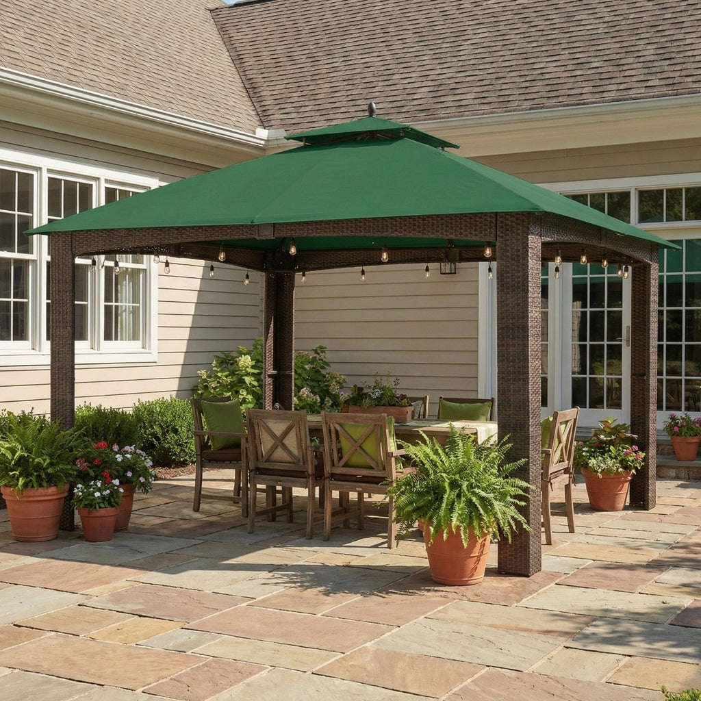 Replacement Canopy for Augusta L-GZ1190PST 10' x 12' Gazebo - Riplock 350, Green Spruce