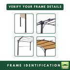 Replacement Canopy for Verano L-PG108PST-A Pergola - Beige, Riplock 350