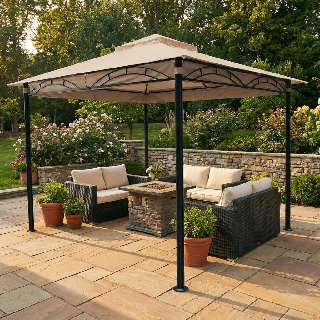 Replacement Canopy for Warm Springs Palm Springs GAZ/1-8 9' x 11' Gazebo - Beige, Riplock 350
