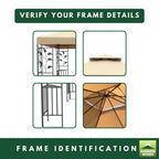 Replacement Canopy for Aldi Leaf 7884-15 10' x 10' Gazebo - Beige, 350