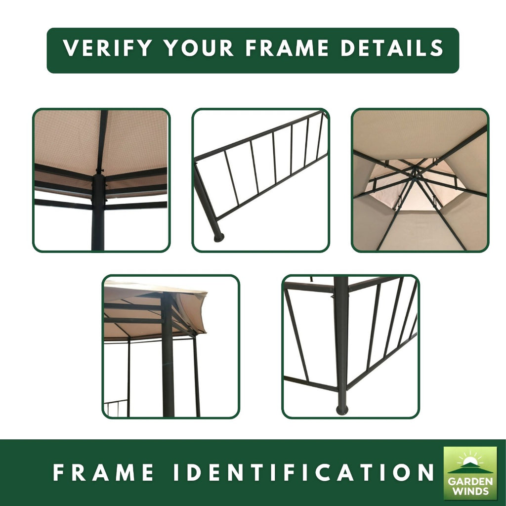 Replacement Canopy and Netting Set for Outsunny US84C-052YL0131 Hexagon 12'x12' Gazebo - Beige, Riplock 350