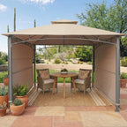 Replacement Canopy for Devonshire Double Awning 566404899 10' x 10' Gazebo - Beige, Riplock 350