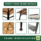 Replacement Canopy for Curved Leg Dome Grill 8798308 Gazebo - Beige, Riplock 350