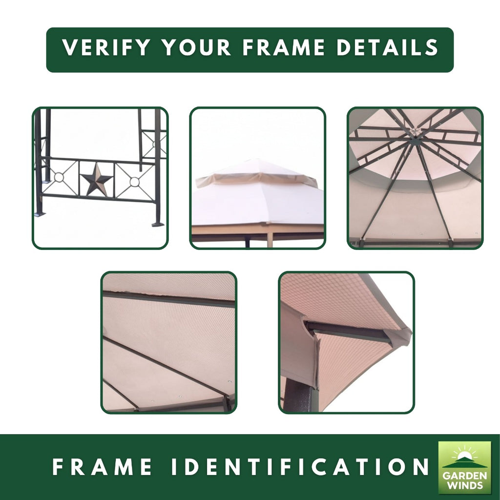 Replacement Canopy for Star Octagon TPG8061 Gazebo - Beige, Riplock 350