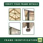 Replacement Canopy for Menards Version 5 5LGZ6526-V5 13' x 10' Gazebo