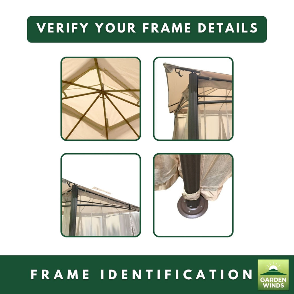 Replacement Canopy for Menards Version 5 5LGZ6526-V5 13' x 10' Gazebo