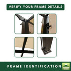 Replacement Canopy for Arched GFM00471A 10' x 10' Pergola with SLIDING CANOPY - Beige, RipLock 350