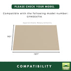 Replacement Canopy for Arched GFM00471A 10' x 10' Pergola with SLIDING CANOPY - Beige, RipLock 350