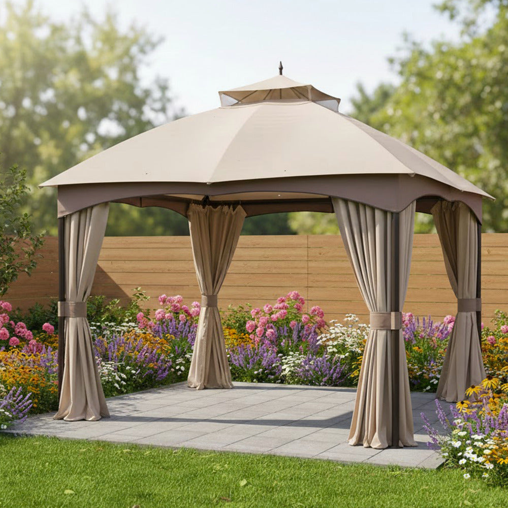 Replacement Canopy for Turnberry L-GZ933PCO-L 10' x 12' Gazebo - Beige, Riplock 350