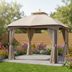 Replacement Canopy for Turnberry L-GZ933PCO-L 10' x 12' Gazebo - Beige, Riplock 350
