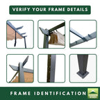 Replacement Canopy for ALEKO Grape Trellis PERGSAND 9' x 9' Pergola - Beige, Riplock 350