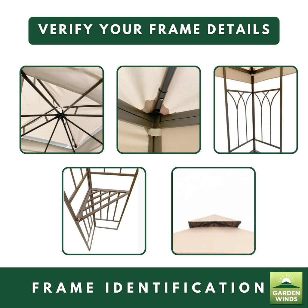 Replacement Canopy for Aldi Gardenline 2019 7884-19 10' x 10' Gazebo - Beige, 350