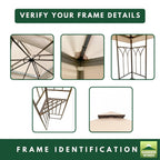 Replacement Canopy for Aldi Gardenline 2019 7884-19 10' x 10' Gazebo - Beige, 350