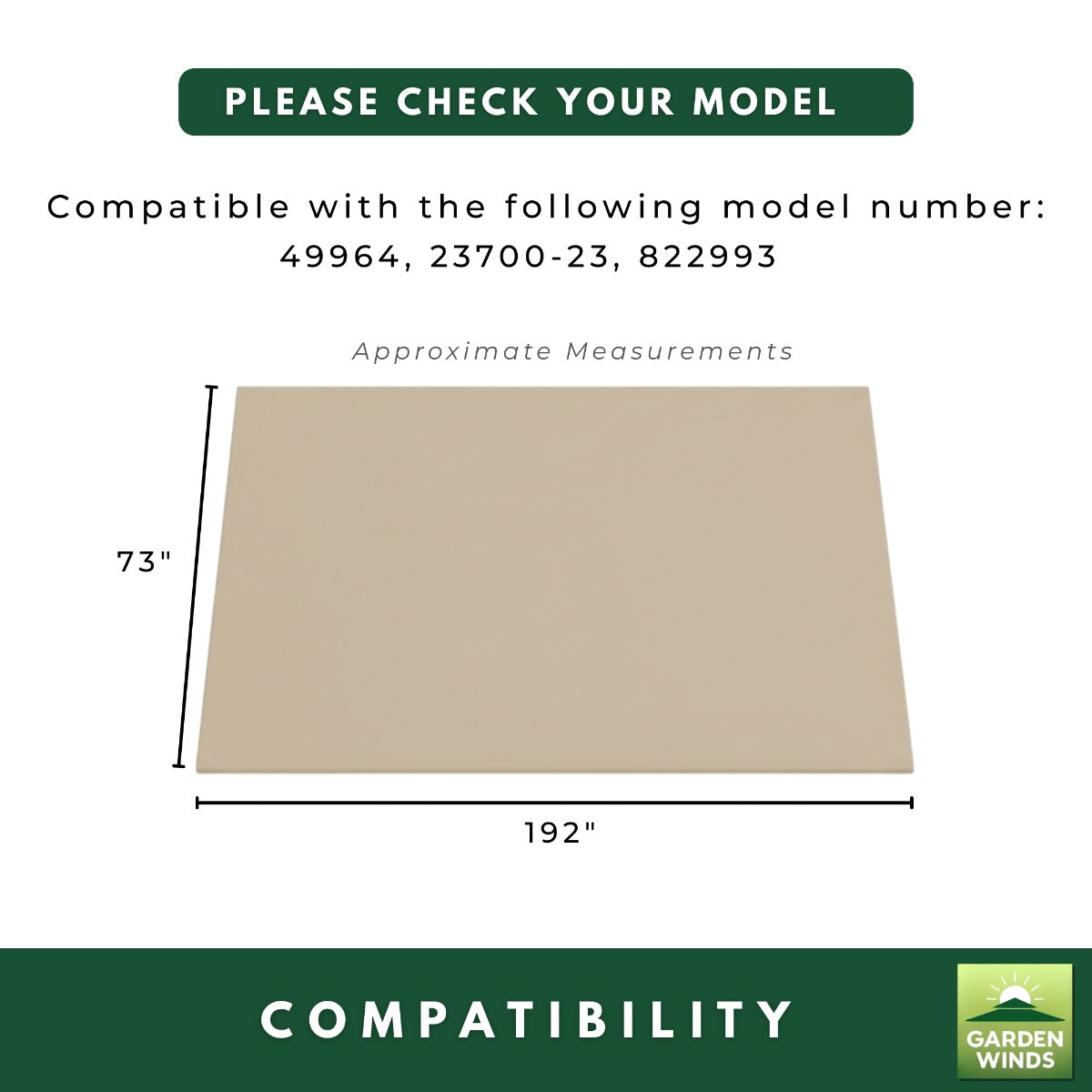 Replacement Canopy for Aldi 23700 Pergola - Beige, 350