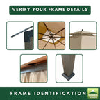 Replacement Privacy Curtain Set for Broyhill Eagle Brooke and Ashford A101007600 10' x 12' Gazebo - Beige, 350