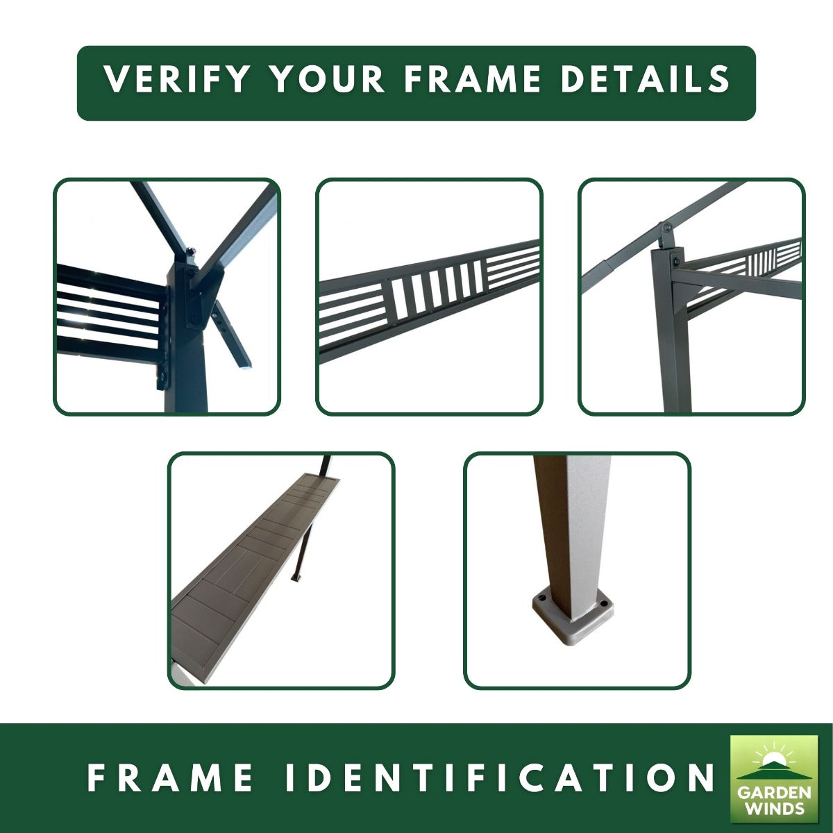 Replacement Canopy for Westbrook A103001601 Grill Gazebo - Riplock 350, Green Spruce