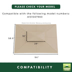 Replacement Canopy for Westbrook A103001601 Grill Gazebo - Riplock 350, Green Spruce