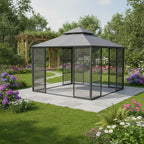 Replacement Canopy for Stratford Aluminum FSC17008 11' x 11' Gazebo - Slate Gray, Riplock 350