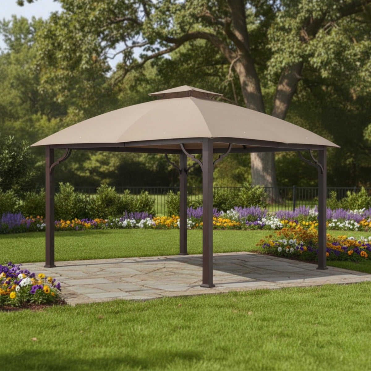 Replacement Canopy for Berkley Jensen A101010200 10' x 12' Gazebo - Beige, Riplock 350
