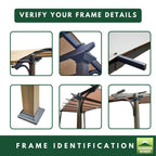 Replacement Canopy for Capilano A106004500 10' x 10' Pergola Gazebo - Beige, Riplock 500