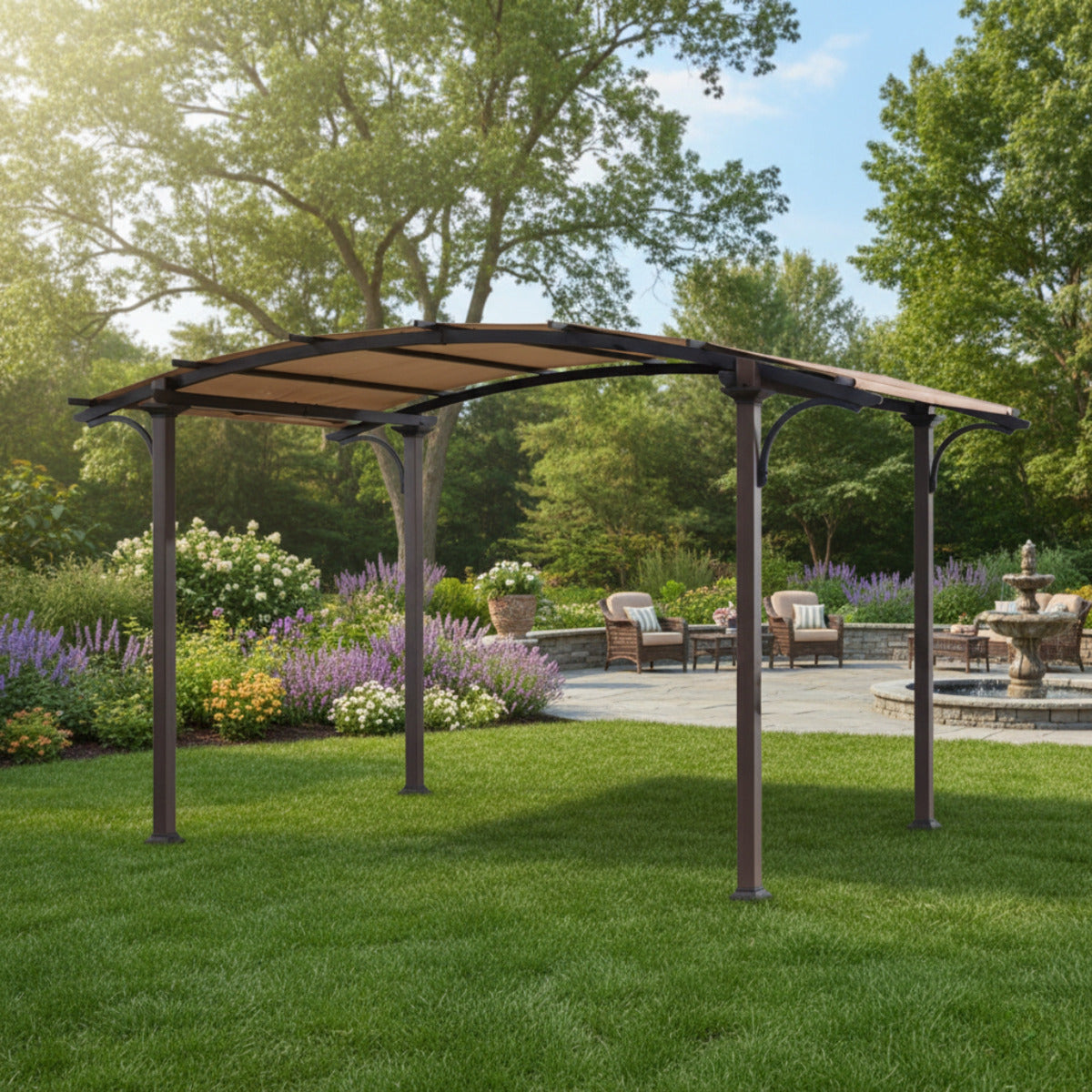 Replacement Canopy for Capilano A106004500 10' x 10' Pergola Gazebo - Beige, Riplock 500