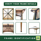Replacement Canopy for Laurel Canyon GAZ9702 10' x 10' Gazebo - Beige, Riplock 350