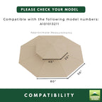 Replacement Canopy and Netting Set for Jefferies A101013211 10' x 12' Gazebo - Beige, RipLock 350
