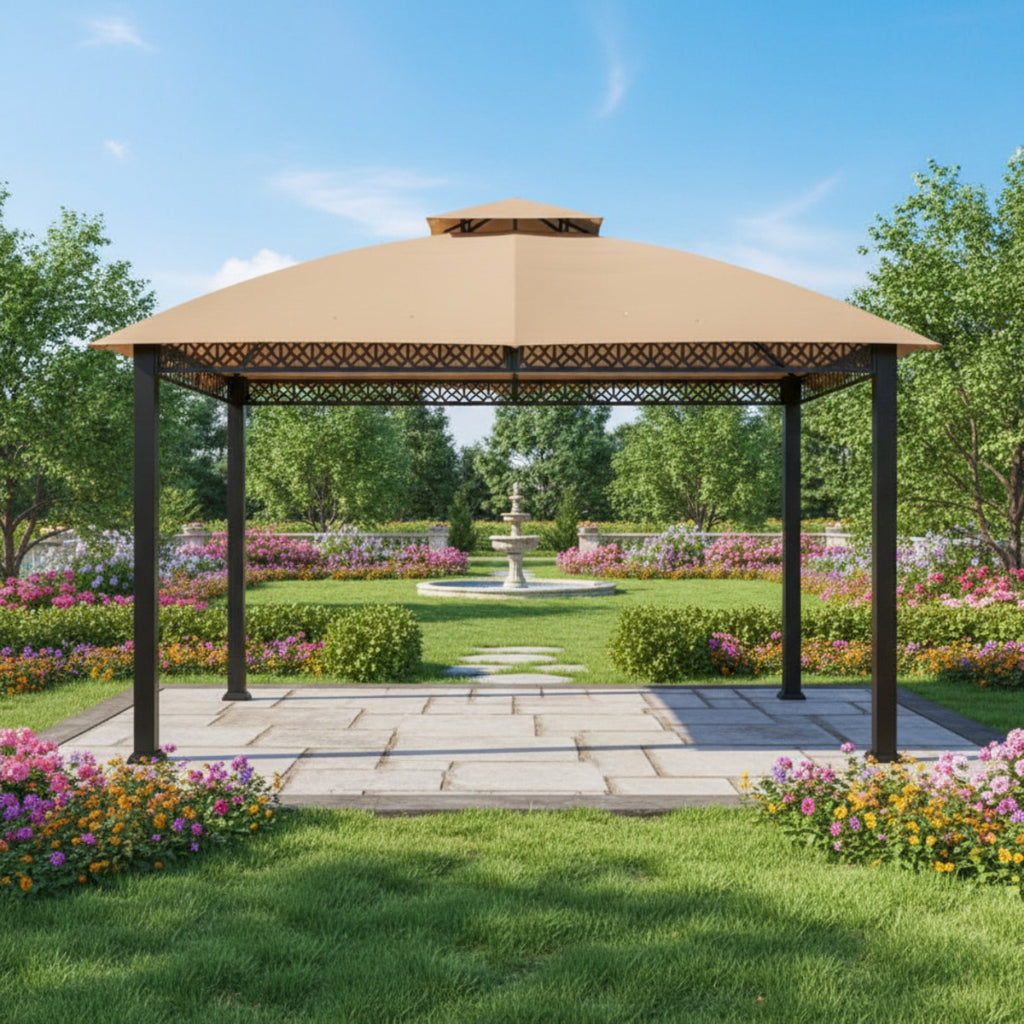 Replacement Canopy for Fabric Top A101014701 10' x 12' Gazebo - Beige, Riplock 350