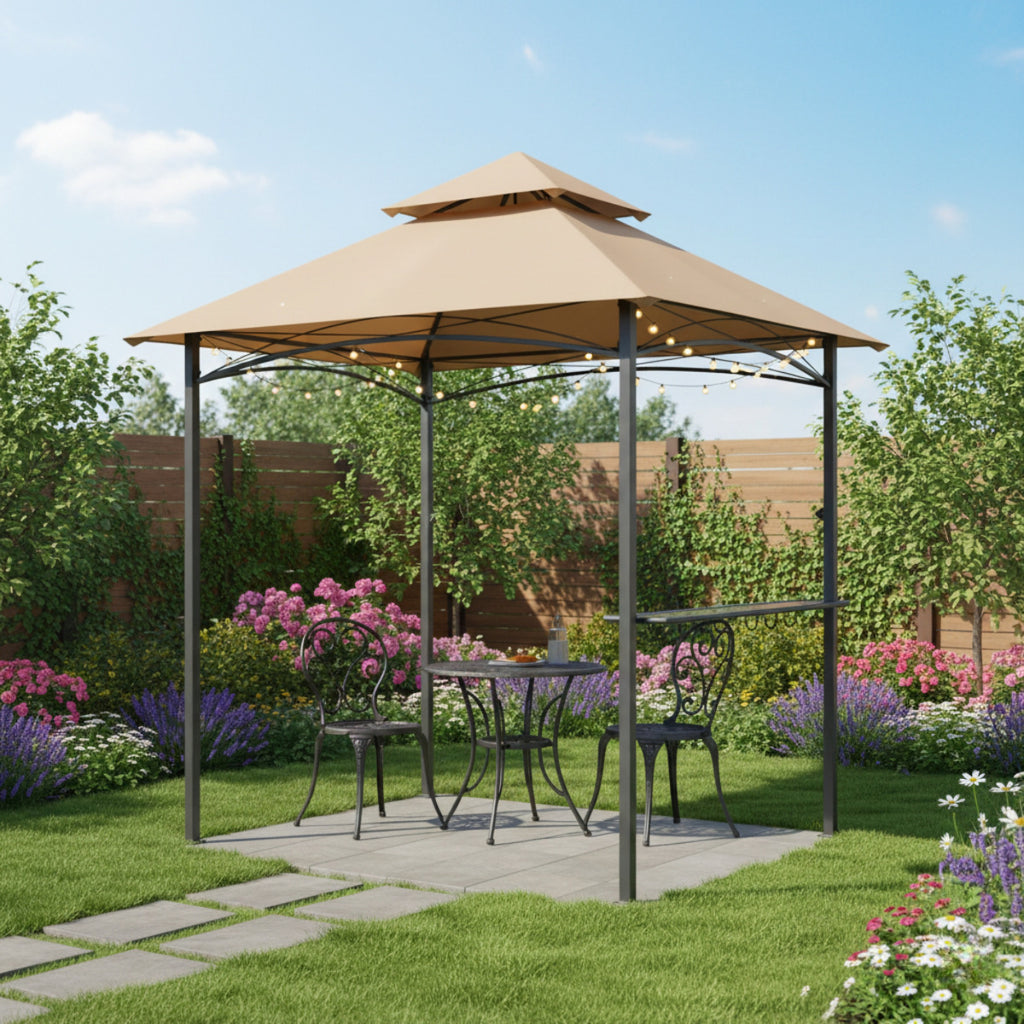 Replacement Canopy for Outsider Grill GFS20317F Gazebo - Beige, Riplock 350