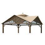 Replacement Canopy for Style Selections Pitched Roof TPGAZ2307 10' x 10' Gazebo - Beige, Riplock 350