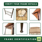 Replacement Canopy for Seagrove A101014900 Gazebo - Beige, Riplock 350