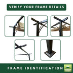 Replacement Canopy for Outsunny 84C-093 10' x 10' Pergola - Beige, Riplock 350
