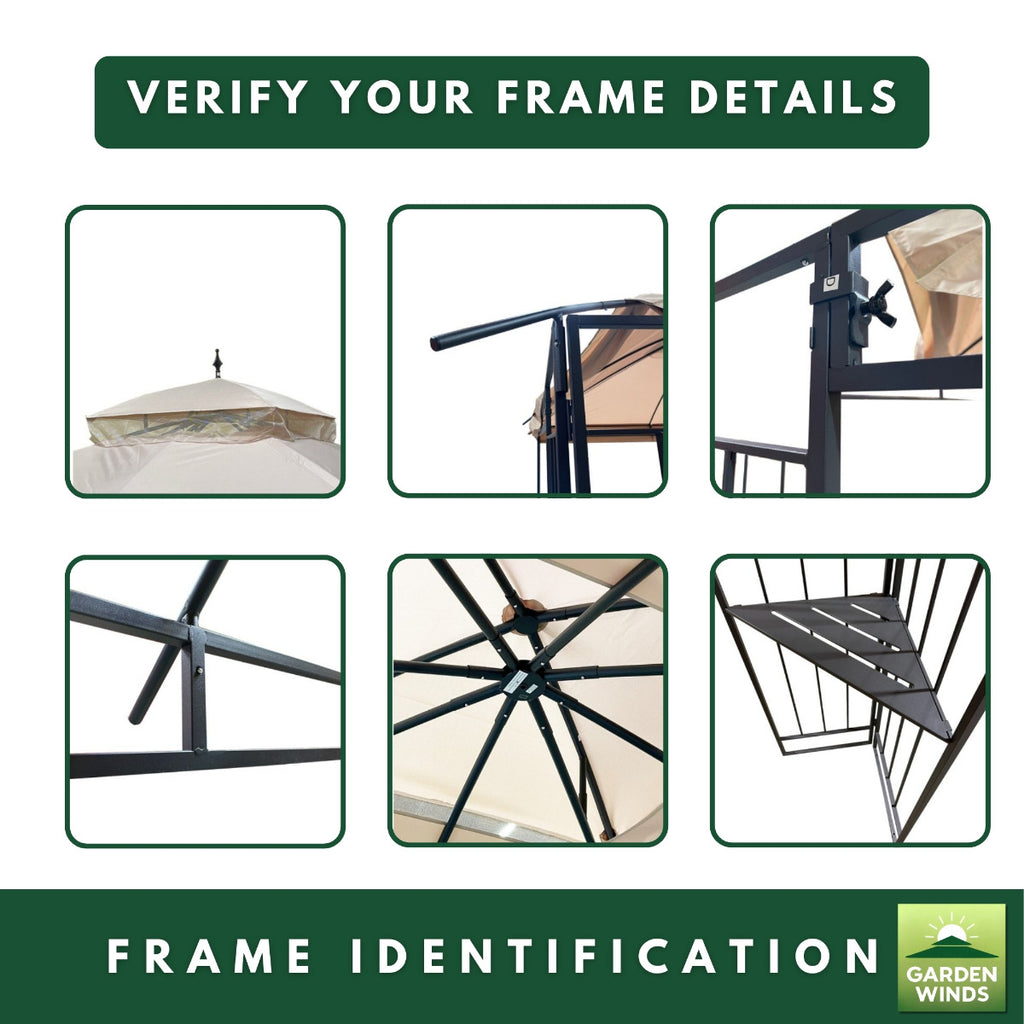 Replacement Canopy for Style Selections Stratford TPGAZ9116 10' x 10' Gazebo - RipLock 350