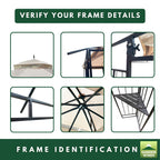 Replacement Canopy for Style Selections Stratford TPGAZ9116 10' x 10' Gazebo - RipLock 350