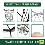 Replacement Canopy for 2020-2022 Aldi Gardenline 7884-20, 22466 10' x 10' Gazebo - Beige, 350