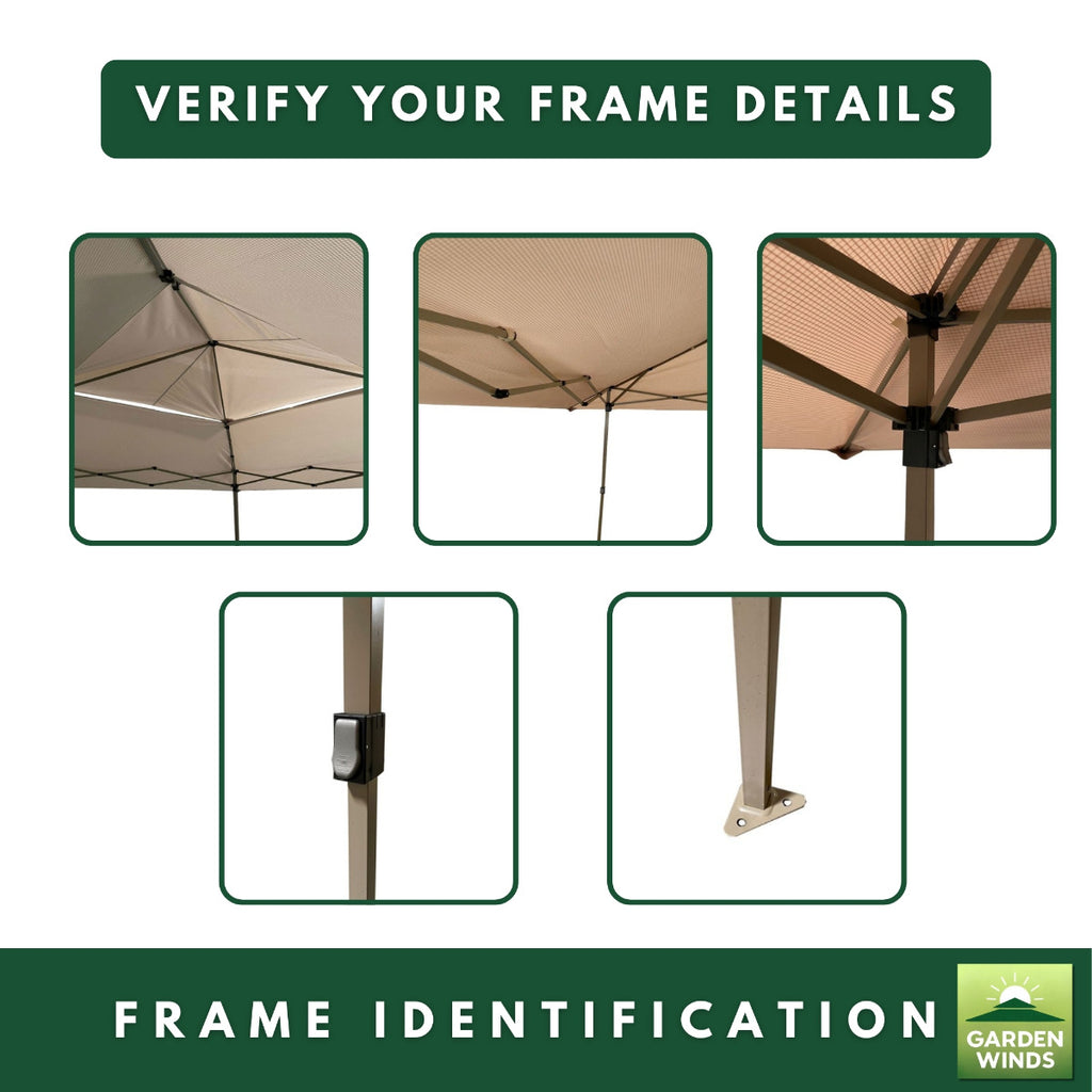 Replacement Canopy for Z-Shade ZS1313GAZTB 13' x 13' Instant Shelter Pop Up - Beige, Riplock 350