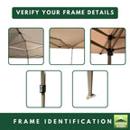 Replacement Canopy for Z-Shade ZS1313GAZTB 13' x 13' Instant Shelter Pop Up - Beige, Riplock 350