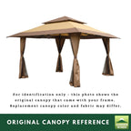Replacement Canopy for Z-Shade ZS1313GAZTB 13' x 13' Instant Shelter Pop Up - Beige, Riplock 350