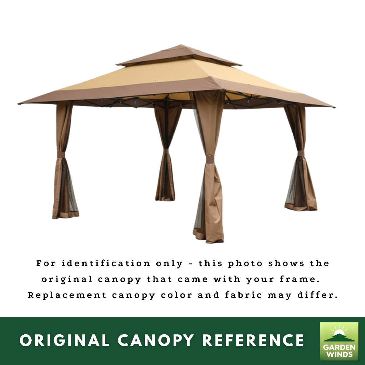 Replacement Canopy for Z-Shade ZS1313GAZTB 13' x 13' Instant Shelter Pop Up - Beige, Riplock 350
